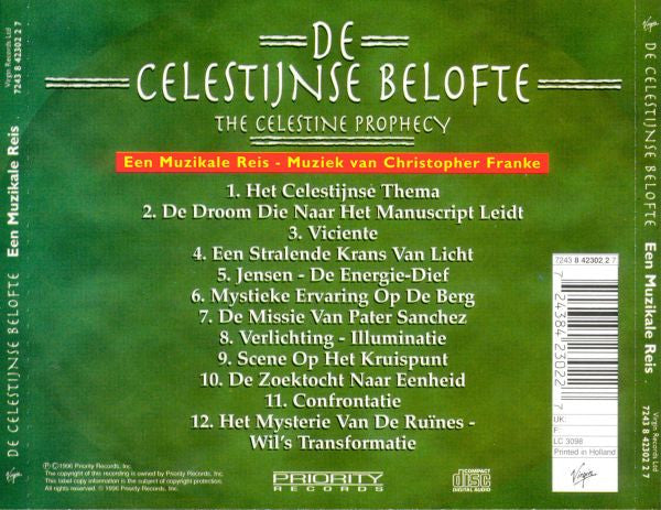 Christopher Franke : De Celestijnse Belofte (Een Muzikale Reis) (CD, Album)
