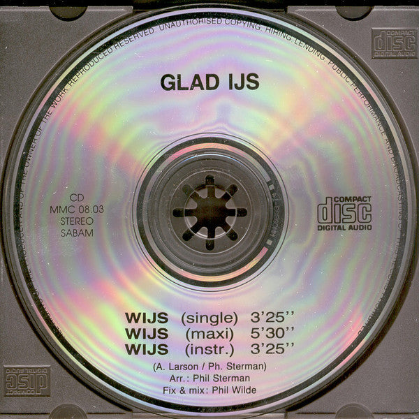 Glad IJs : Wijs (CD, Maxi)