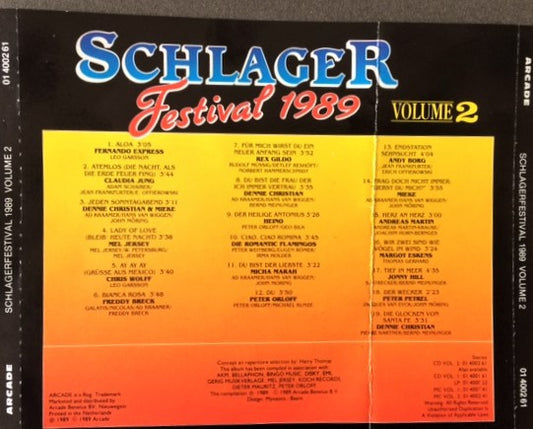 Various : Harry Thomas Präsentiert Schlagerfestival 1989 Volume 2 (CD, Comp)
