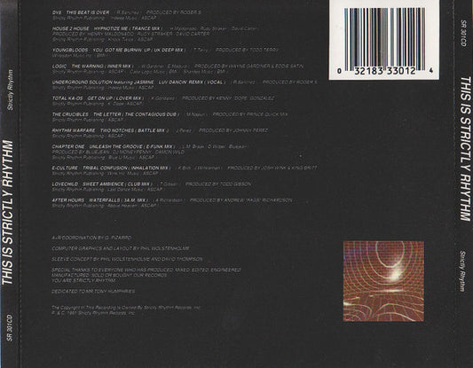 Various : This Is Strictly Rhythm (CD, Comp)