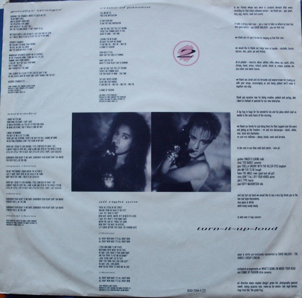 Pepsi & Shirlie : All Right Now (LP, Album)