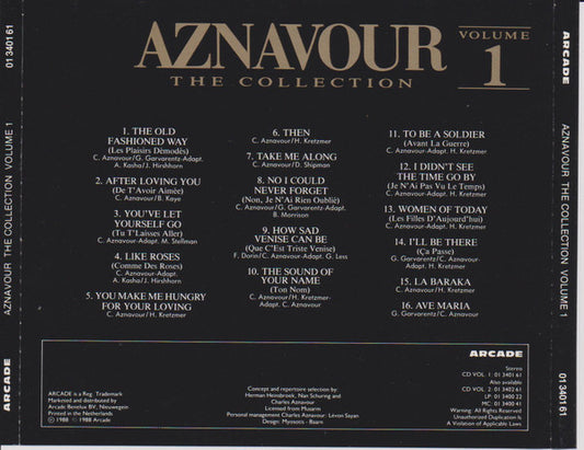 Charles Aznavour : The Collection Volume 1 (CD, Comp)