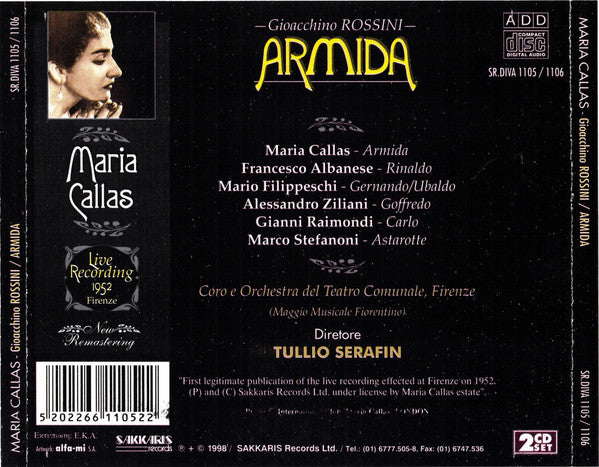 Maria Callas, Gioacchino Rossini : Armida (2xCD, Album, RE, RM)