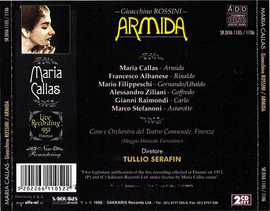 Maria Callas, Gioacchino Rossini : Armida (2xCD, Album, RE, RM)