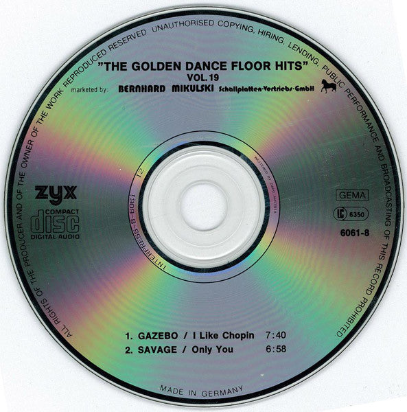 Gazebo / Savage : The Golden Dance-Floor Hits Vol. 19 (CD, Maxi)
