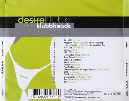 Klubbheads : Desire Klubb 5 (CD, Mixed)