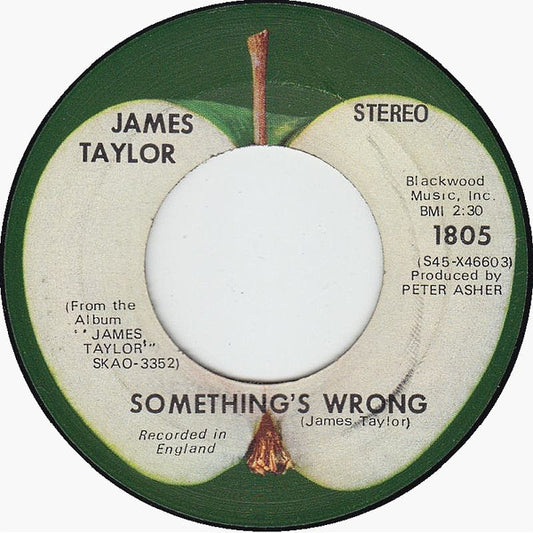 James Taylor (2) : Carolina In My Mind (7", Single)