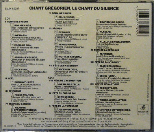Various : Chant Gregorien - Le Chant Du Silence (2xCD, Comp, RE)