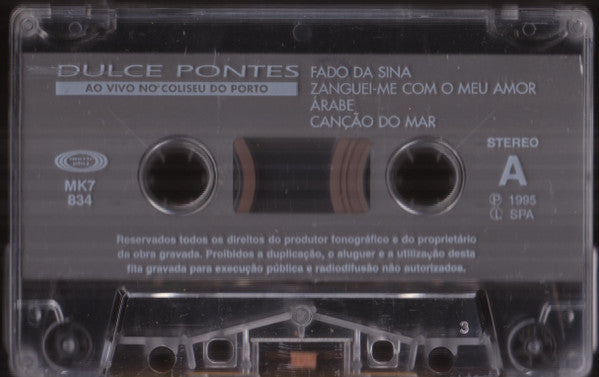Dulce Pontes : Ao Vivo No Coliseu Do Porto (Cass, S/Edition)