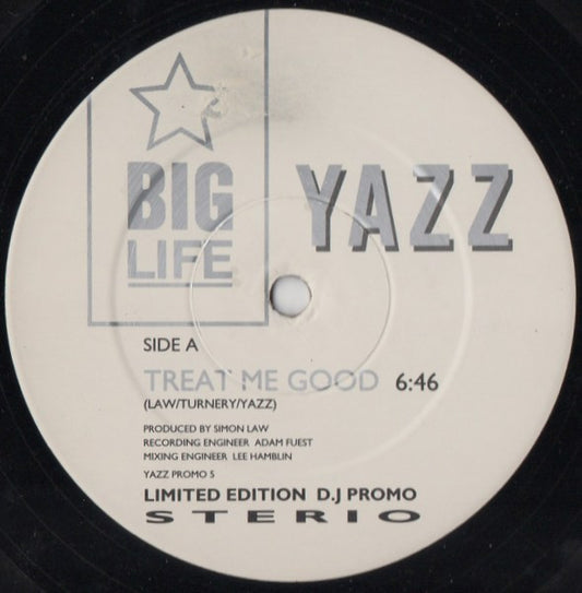 Yazz : Treat Me Good (12", S/Sided, Etch, Ltd, Promo)