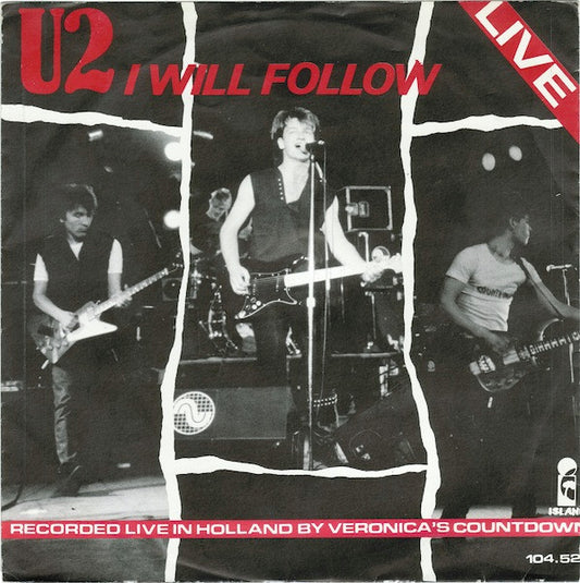 U2 : I Will Follow (Live) (7", Single)