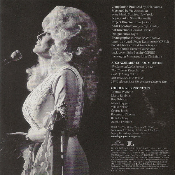 Dolly Parton : Love Songs (CD, Comp)