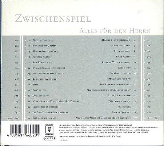 Xavier Naidoo : Zwischenspiel / Alles Für Den Herrn (2xCD, Album, RE, dig)
