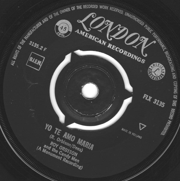 Roy Orbison : Pretty Woman / Yo Te Amo Maria (7", Single, RE, Gre)