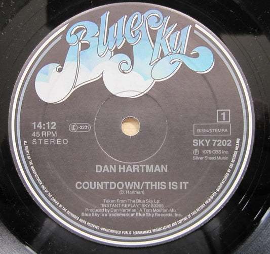 Dan Hartman : Countdown/This Is It (Special 45 Disco Version) (12", Single)
