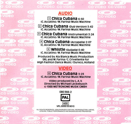 Tatjana : Chica Cubana (CDV, 5", Single, PAL)