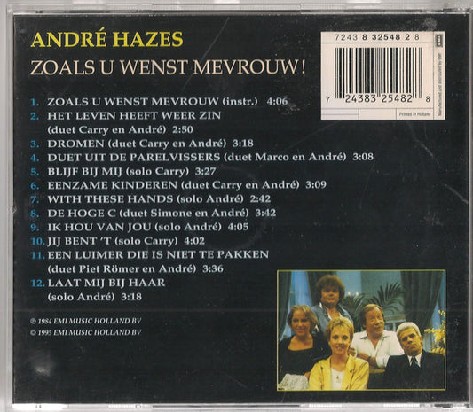André Hazes : Zoals U Wenst Mevrouw (CD, Album)