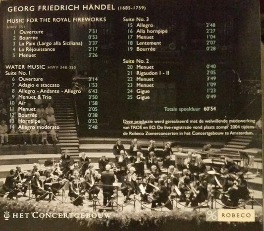Ton Koopman, Georg Friedrich Händel, Radio Kamerorkest : Robeco Zomer Concerten (CD)