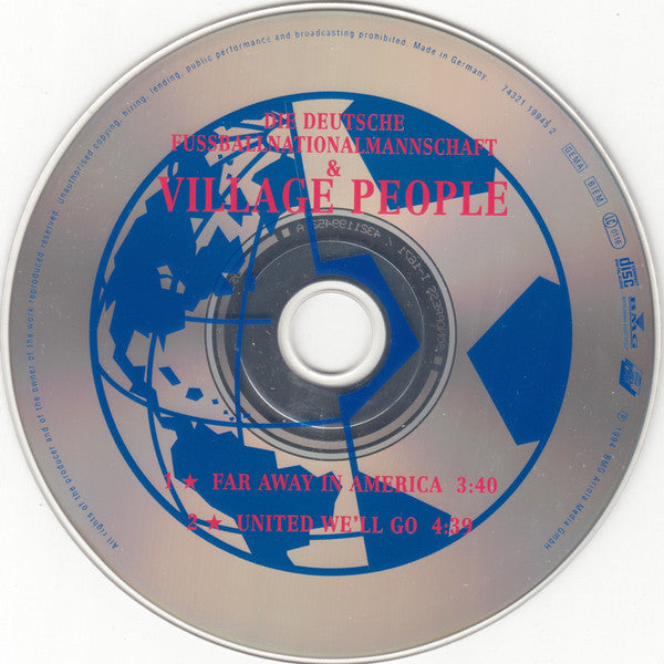 Die Fußball-Nationalmannschaft & Village People : Far Away In America (CD, Single)