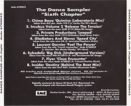 Various : The Dance Sampler - 6th Chapter (CD, Comp, Smplr)
