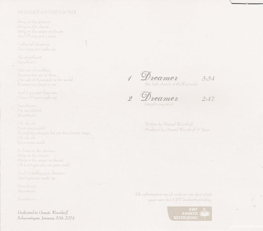 Dinand Woesthoff : Dreamer (CD, Single)