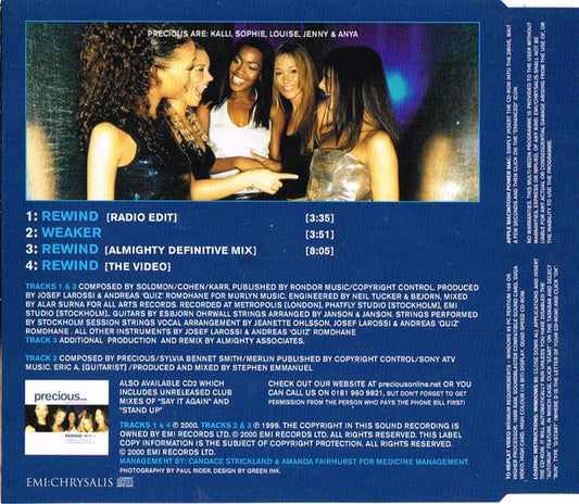 Precious (2) : Rewind (CD, Single, Enh, CD1)