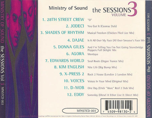Clivillés & Cole : Ministry Of Sound The Sessions Volume 3 (CD, Mixed)