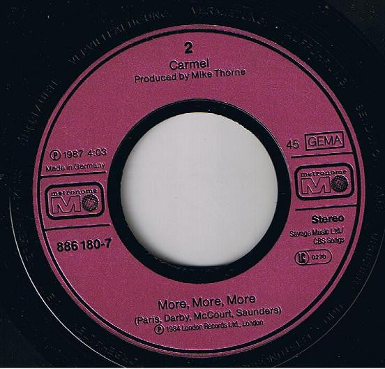 Carmel (2) : It's All In The Game (7", Single)