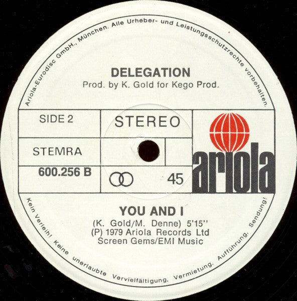 Delegation : Put A Little Love On Me / You And I (12")
