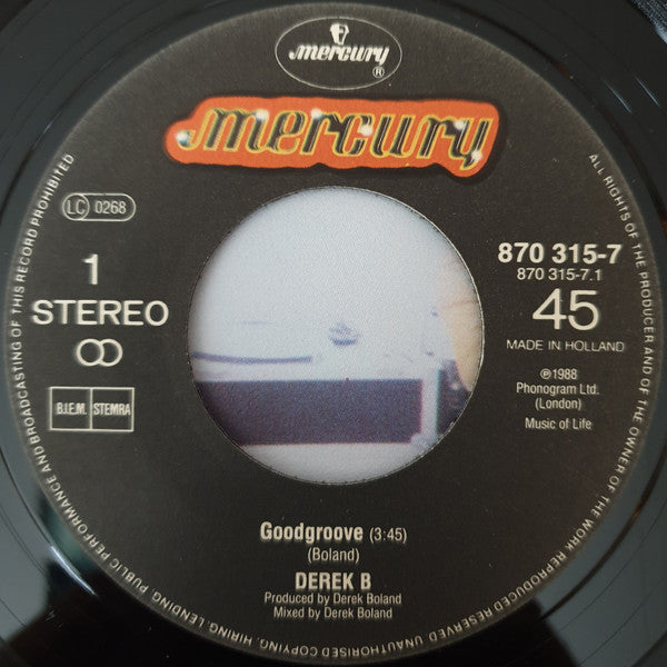 Derek B : Good Groove (7")