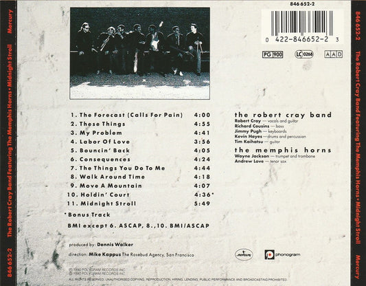 The Robert Cray Band : Midnight Stroll (CD, Album)