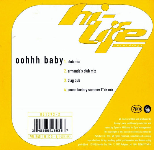 Veda Simpson : Oohhh Baby (CD, Single)