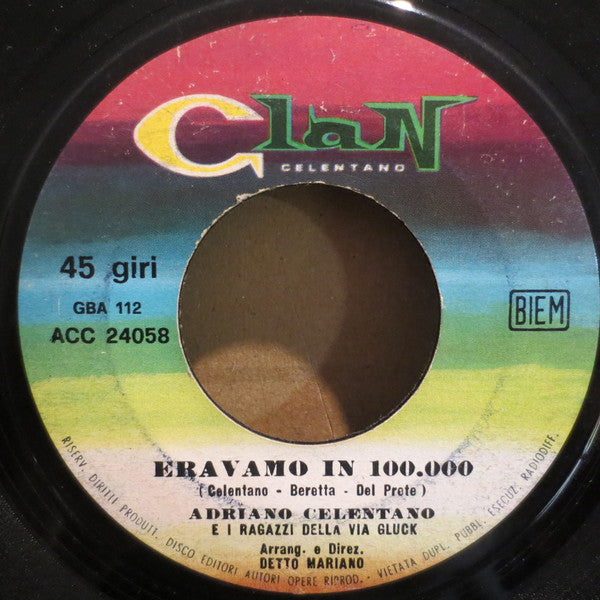 Adriano Celentano : Tre Passi Avanti (N2) (7", Single)