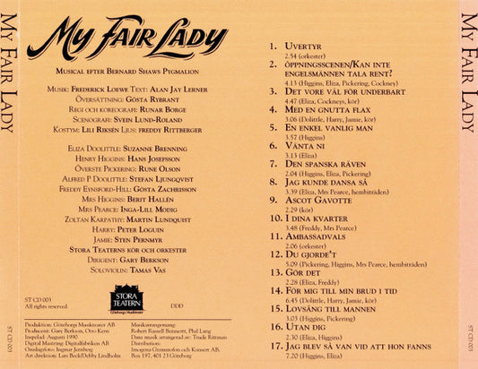 Stora Teaterns Kör Och Orkester, Göteborgs musikteater, Lerner & Loewe : My Fair Lady (CD, Album)