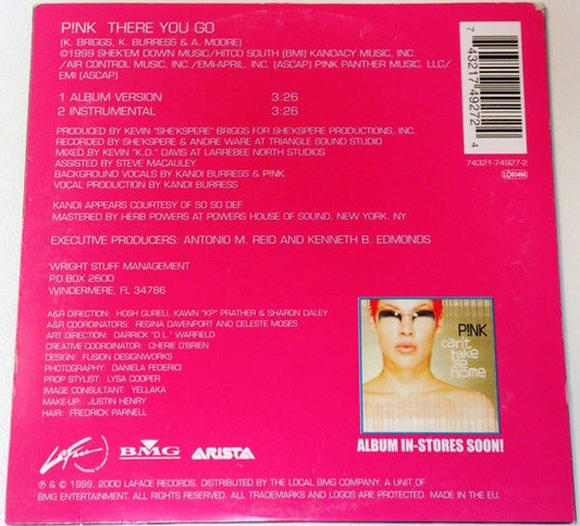 P!NK : There You Go (CD, Single, Car)