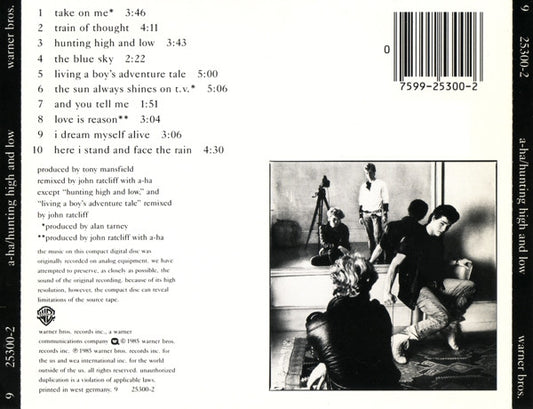 a-ha : Hunting High And Low (CD, Album)