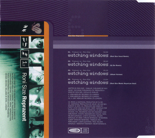 Roni Size / Reprazent : Watching Windows (CD, Single)