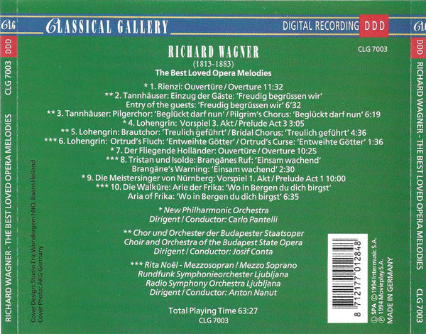 Richard Wagner : Beloved Opera Melodies (CD)