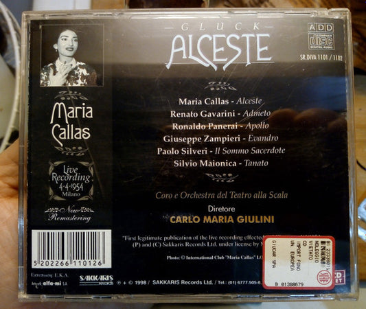 Christoph Willibald Gluck / Maria Callas / Renato Gavarini / Paolo Silveri / Rolando Panerai / Silvio Maionica / Orchestra Del Teatro Alla Scala, Coro Del Teatro Alla Scala / Carlo Maria Giulini : Gluck - Alceste (2xCD, Mono)