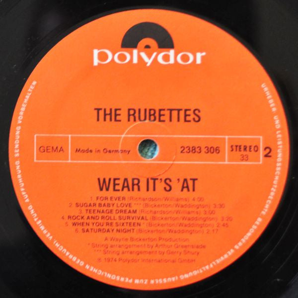 The Rubettes : Wear It's 'At (LP, Album)
