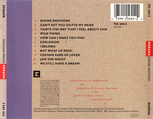 Narada Michael Walden : Divine Emotion (CD, Album)