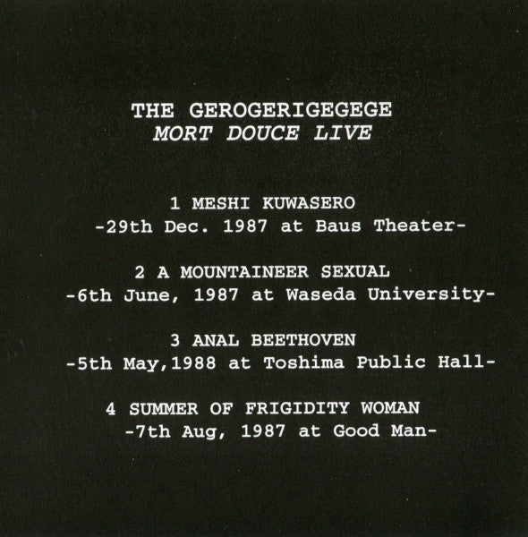 The Gerogerigegege : Mort Douce Live (CD, RM)