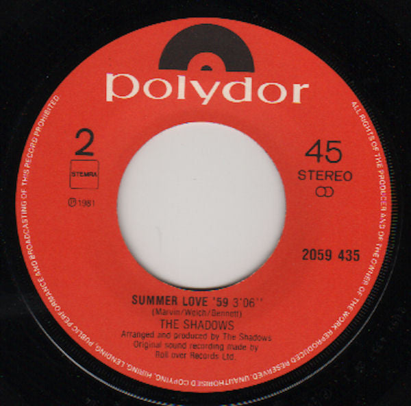The Shadows : Chi Mai / Summer Love (7", Single)