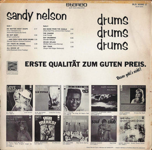 Sandy Nelson : Drums, Drums, Drums! (LP, Comp, RP)