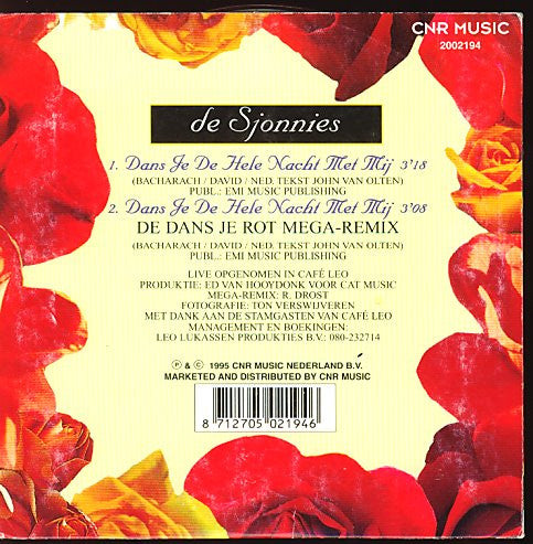 De Sjonnies : Dans Je De Hele Nacht Met Mij (CD, Single)