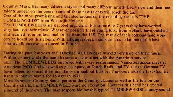 The Tumbleweeds : Tumbleweeds (LP, Album)