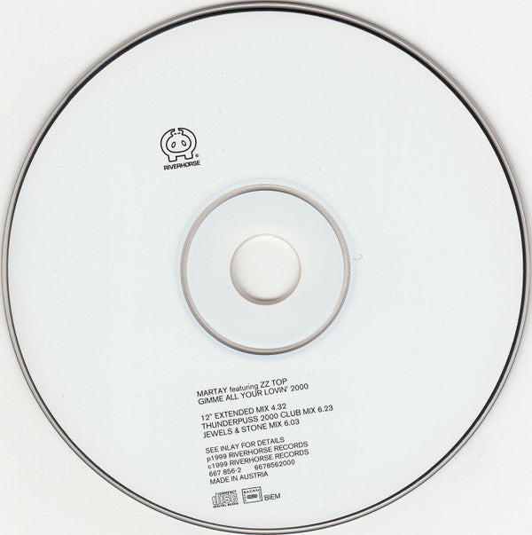 Martay Featuring ZZ Top : Gimme All Your Lovin' 2000 (CD, Maxi)