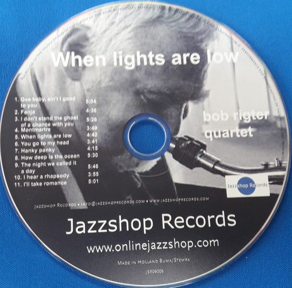 Bob Rigter Quartet : When Lights Are Low (CD, Album)