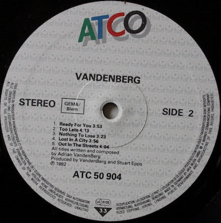 Vandenberg : Vandenberg (LP, Album)