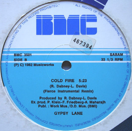 Gypsy Lane : Cold Fire (12")